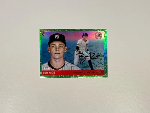 Ben Rice Green Refractor /99 2025 Topps Chrome Platinum Anniversary Yankees RC