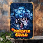 Vintage "The Monster Squad" Aluminum Tin Metal Signs Retro Horror Movie Poster