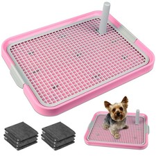 Dog Potty Tray Toilet 20"x14" Doggy Bathroom Dog Litter Box, Indoor Pee Pad H...
