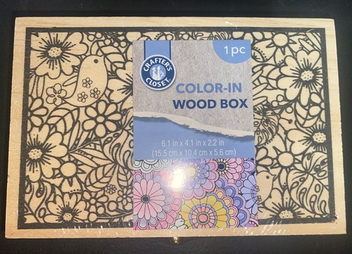 Unstained Wood Box that locks 6” X 4” X 2” New Sealed Craft Chest - Picture 2 of 4