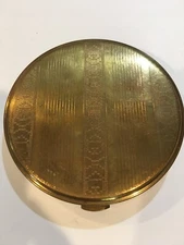 Vintage Compact Marked Lin Bren Creation Made in USA Powder Mirror Makeup Lovely