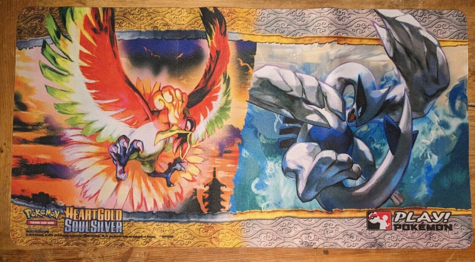 2010 League Play Pokemon HeartGold SoulSilver Playmat 23 x 12 Gently Used