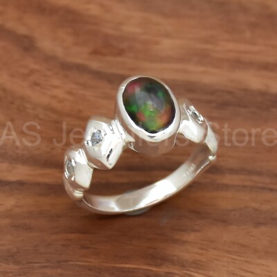 925 Sterling Silver Ring, Opal Silver Ring, Indian Jewelry, Dainty Silver Ring