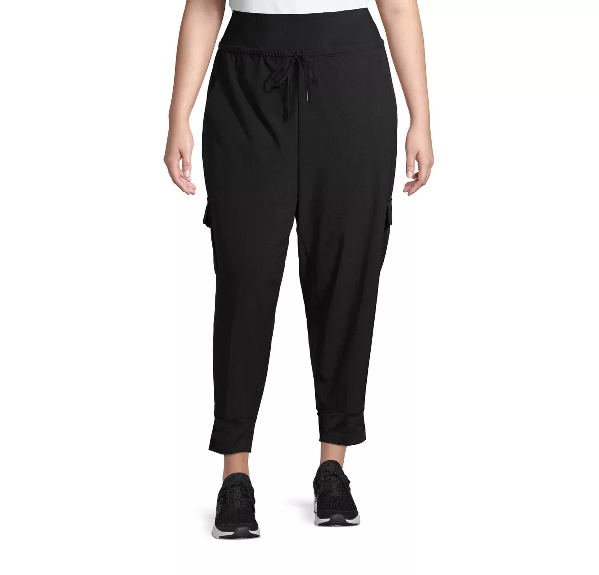 Women's Commuter Jogger Pants Athletic Works Athleisure BLACK Soft Plus 4X  28-30