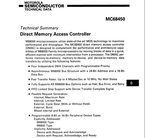 MC68450L8 Direct Memory Access (DMA) Controller Motorola- collectible NOS - Picture 4 of 6
