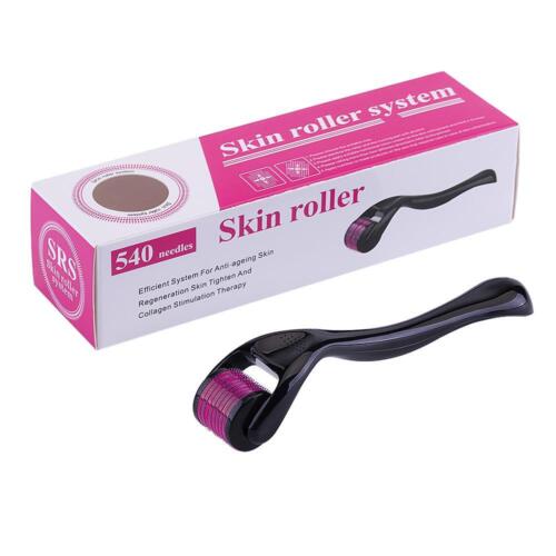 DERMA SKIN ROLLER 540 TITANIUM MICRO NEEDLE ANTI AGEING HAIR REGENERATION GROWTH - Picture 1 of 21