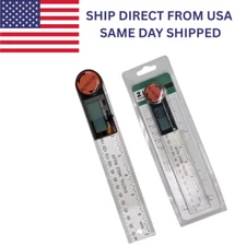 Digital Angle Finder Ruler Stainless Steel, 0-360° Measurement, 0-200mm, LCD
