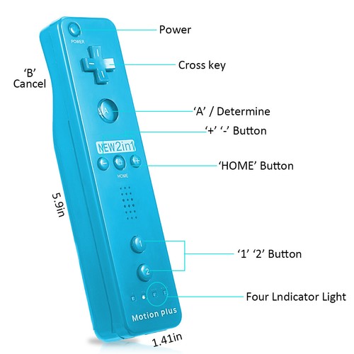 Wii Remote Controllers Compatible for wii and Wii U with Built in Motion Plus - Picture 29 of 39