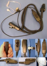 For Kenwood TK3140 TK3180 TK5210 TKR830 Acoustic Clear Tube Headset Microphone