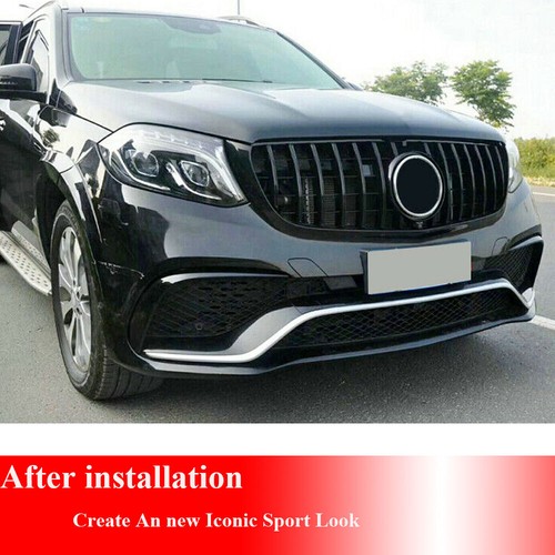 Rejilla de parachoques delantera plateada apta para Mercedes X166 GLS550 GLS63 AMG con orificio para cámara - Imagen 2 de 9