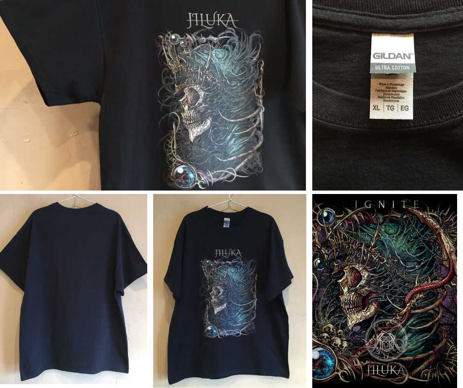 JILUKA BLVCK Tシャツ JILUKA T-shirt XL Visual V Kei Gothic Electro Heavy Metal