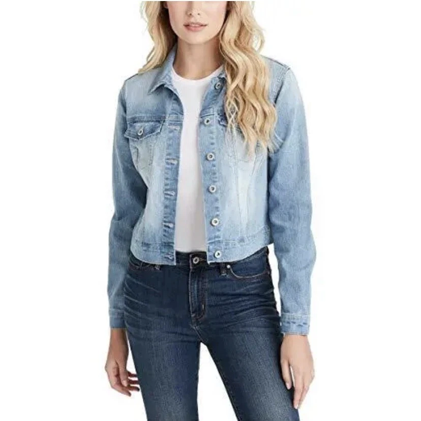 Jessica Simpson Women s Maude Pixie JR Classic Denim Jacket eBay