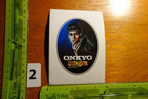 Alter Aufkleber HiFi AutoRadio TV Lautsprecher ONKYO High Fidelity (BM)