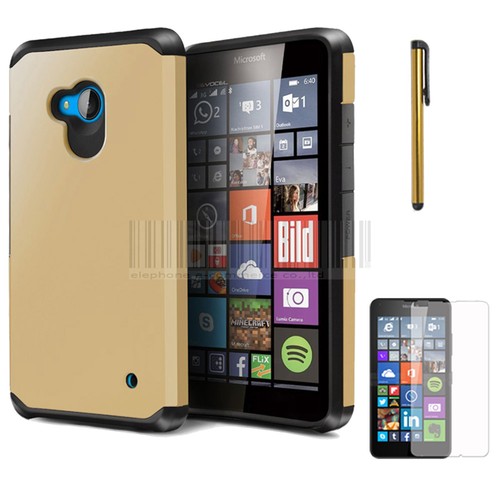 Heavy Duty Hybrid Shockproof Hard Case Cover For Nokia Microsoft Lumia 640 LTE - Picture 2 of 10