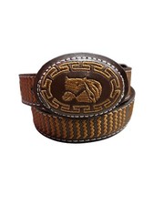 Kids AUTHENTIC MEXICAN WESTERN cinto piteado Hand-braided Belt Cebu Head