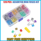 120Pcs Mini Blade Fuse Assortment Kit Fuses Assorted Set Auto Car Motorcycle SUV