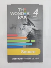 The Wonder Pax Square Hand Pads - Red - Reusable Cool/Warm Gel Pads - 4 Pack