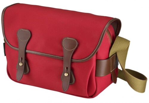 Billingham S3 Shoulder Camera Bag - Burgundy Canvas with Chocolate Leather trim - Picture 1 of 4