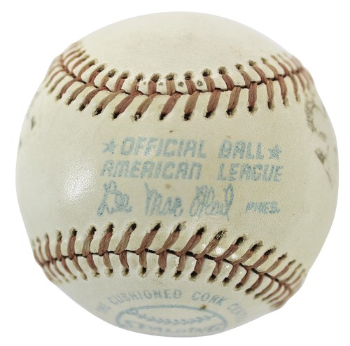 Yankees Thurman Munson "Good Luck" Signed Lee MacPhail Oal Baseball JSA #Y37243 - Picture 2 of 7