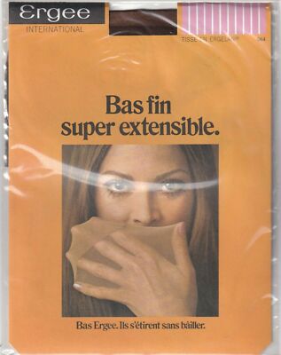 ERGEE super dehnbare dünne Nylonstrümpfe 2 Farben 2 Größen. Vintage Strümpfe.