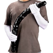 Black 28" Huge Double-end Dildo Big Cock Giant Penis Long Dick Dong Anal Sex Toy