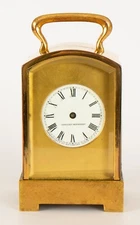 Original USA Waterbury Clock Parts Jeweled Movement Gold Plated Porcelain Dial