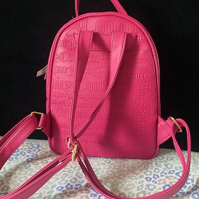 New Pink Juicy Couture Backpack Purse Love Lock Embossed  display picture 3