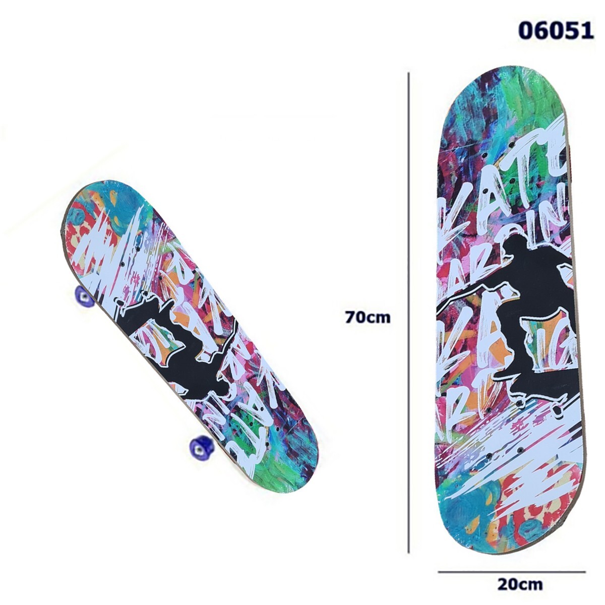 Skateboard Legno Naturale 7 Strati - Tavola Vuota Per Personalizzare Con Graffiti Fai Da Te - Foto 12