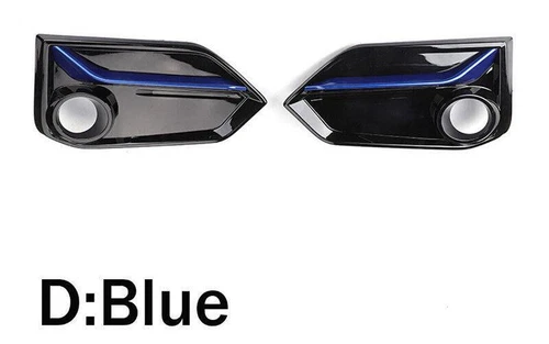 1Pair For Type R Fk8 Front Grills Bumper Fog Lights Cover Lamp Frame - Picture 2 of 10