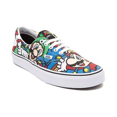 Nintendo and Vans Era Mario and Friends Skate Shoe Mario/Luigi Multi NES  Men's | eBay