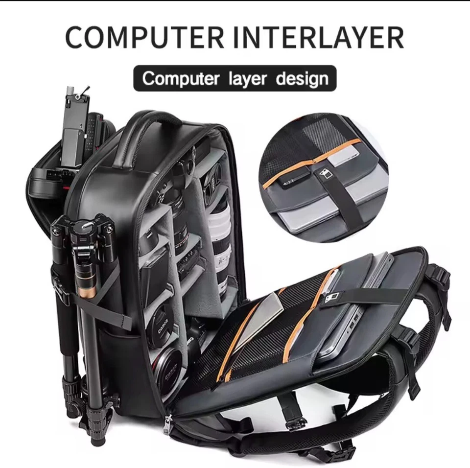 Camera Bag DSLR SLR Backpack Waterproof Travel Luggage Rucksack - Image 4 of 4