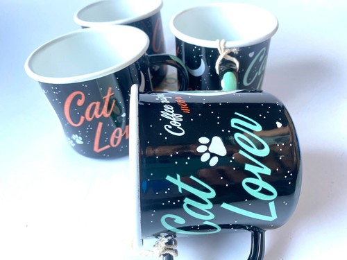 Trickbecher Katzenliebhaber PfotenSchild Emaille-Becher Cat Lover Black NT1016 - Bild 7 von 7