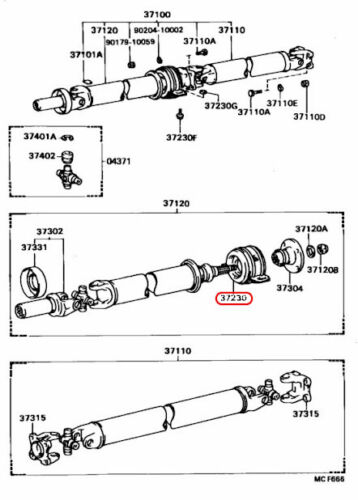 Toyota Genuine JZA70 MA70 Supra 1988-1993 Shaft Center Support Bearing OEM - Picture 3 of 8