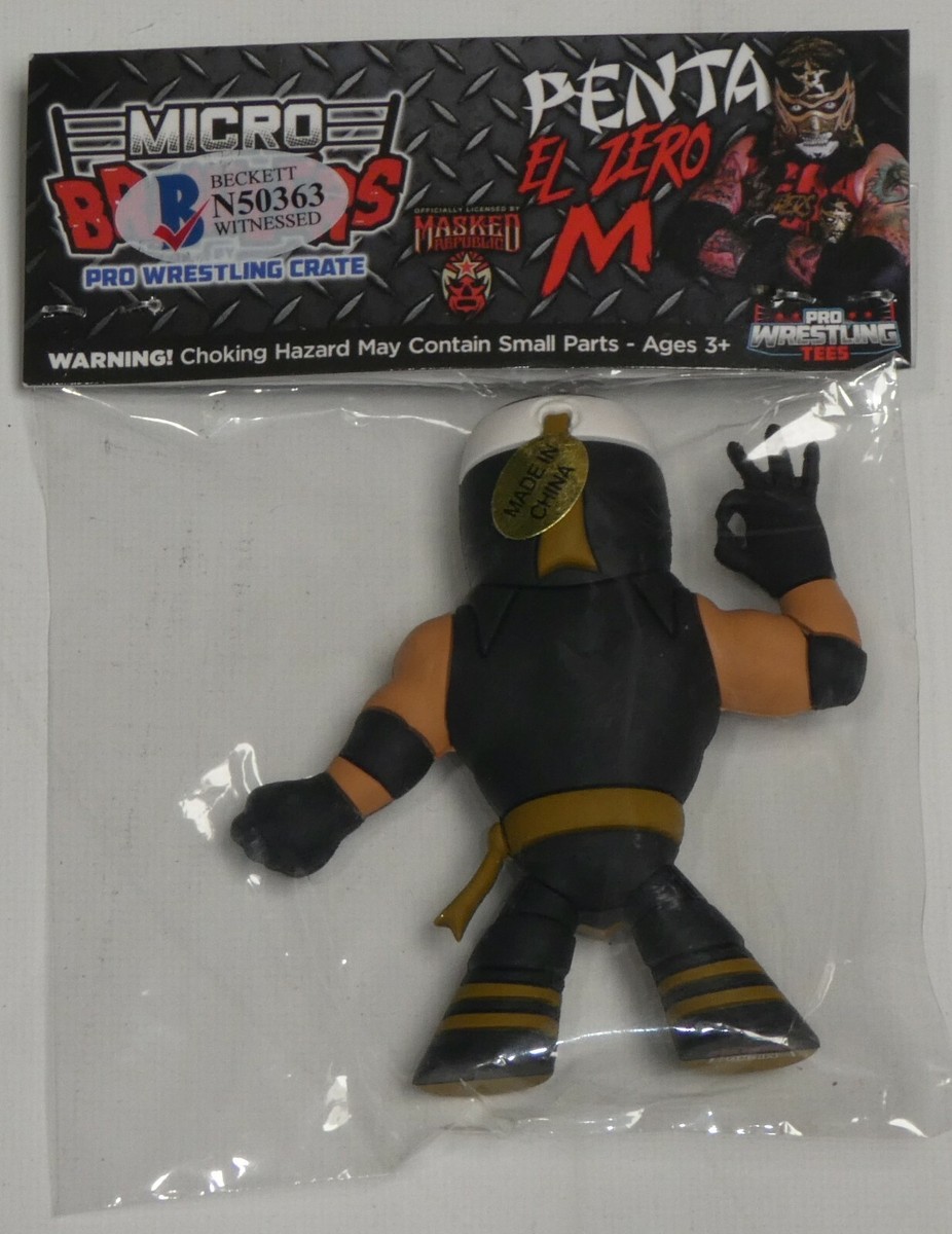 Pentagon Jr Penta Signed Micro Brawler Action Figure BAS COA WWE