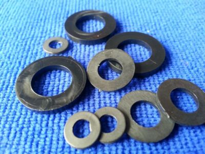 US Stock 50pcs M2.5 Nylon Flat Ring Washer Gaskets Black Dia. 2.5mm