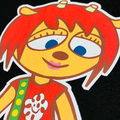 Um Jammer Lammy Guitar Japanese 3L size Black T-Shirt 2024 Rodney Game Parappa - Picture 15 of 17