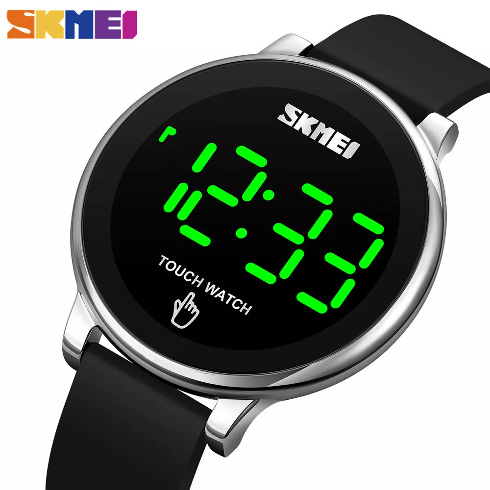 SKMEI Creative LED Touch Screen Men Watch Silica Gel Band Fashion Digital 1842