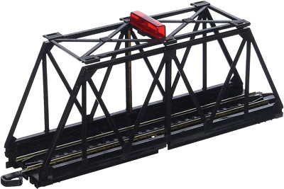 Bachmann Trains E-Z TRACK TRUSS BRIDGE with BLINKING LIGHT- HO Scale , Black Med