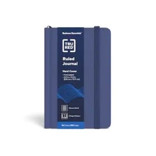 (2) TRU RED 3.5" x 5.5" Small Hard Cover Ruled Journals Blue (TR55734) 