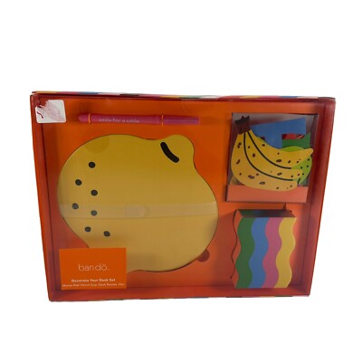 Ban.do Decorate Your Desk Set Including Mouse Pad Pencil Cup Desk Banner & Pen