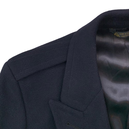 VTG 80's 42 R Majesty Bespoke Navy Heavy Flannel Double Breast Over Coat - Picture 3 of 12