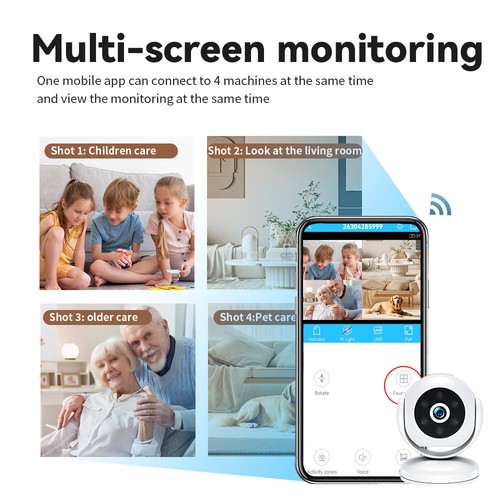 1080P Indoor Home Security Camera Wi-Fi FHD Night Vision Baby Monitor Camera - Picture 23 of 27