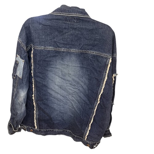 Muka Jeans Denim Jacket Made In Russia Size XXL Blue Multicolor 100% Cotton - Picture 9 of 13