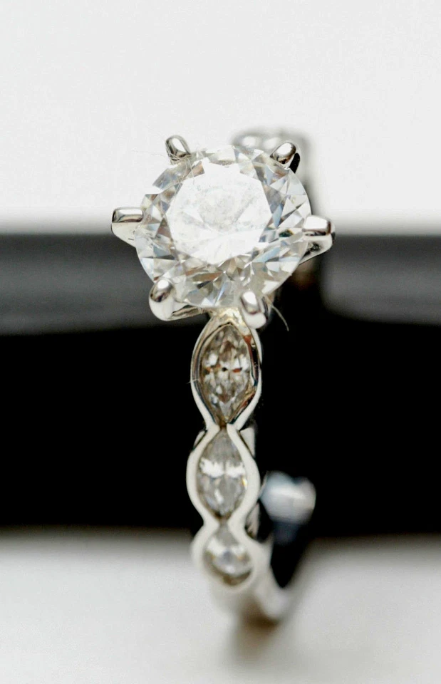 Diamonique Epiphany 1.5 Ct.  Wedding Set Rings  (simulated) - Image 3 of 4