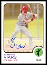 2022 Topps Heritage Minor League Real One Jordan Viars #ROA-JVR (AU, RC) 