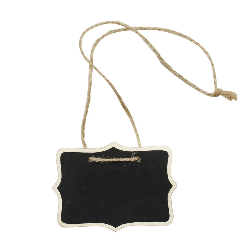 12x Mini Rectangle Chalkboards Double Sided Black Board for Message Signs Labels - Image 4 of 4