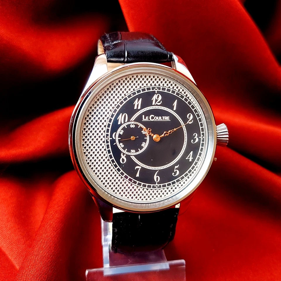 Vintage Men's Watch Le Coultre Swiss Wrist Watch Black Dial Serviced - Image 4 of 4