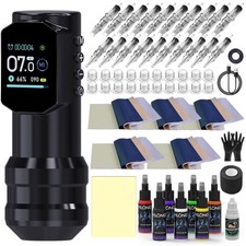 Wireless Tattoo Kit   Cordless Tattoo Pen with 1500mAh Battery, 4.0mm Stroke,...