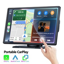 9" Wireless CarPlay  Android Auto Screen with Bluetooth Voice Control Portable