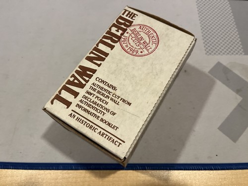 Berlin Wall Cut Historic Artifact with Booklet & Authenticity Declarations
